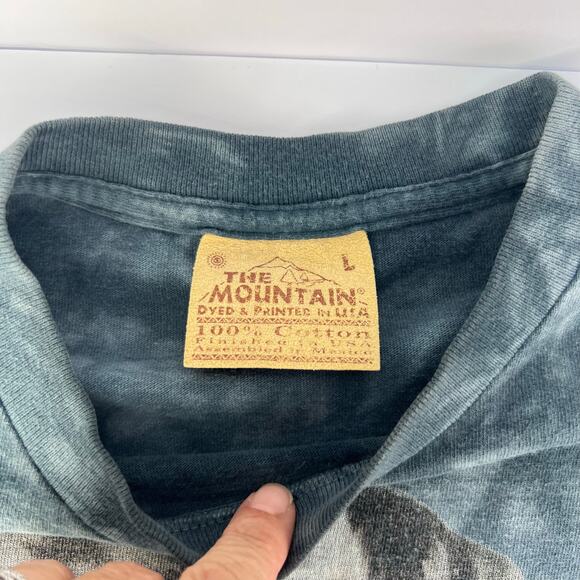 VTG The Mountain Large Tie Dye Rottweiler Graphic Cotton T Shirt Leather Tag - Picture 7 of 9